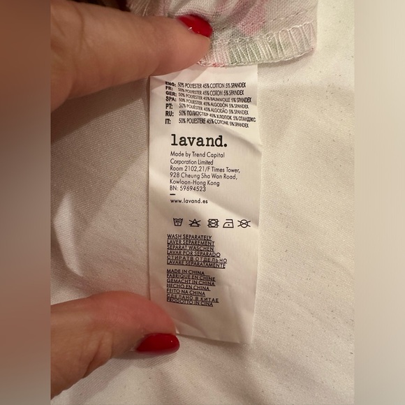 Lavand Bud-dy System White Floral Print Dress size large NWOT - Picture 9 of 14